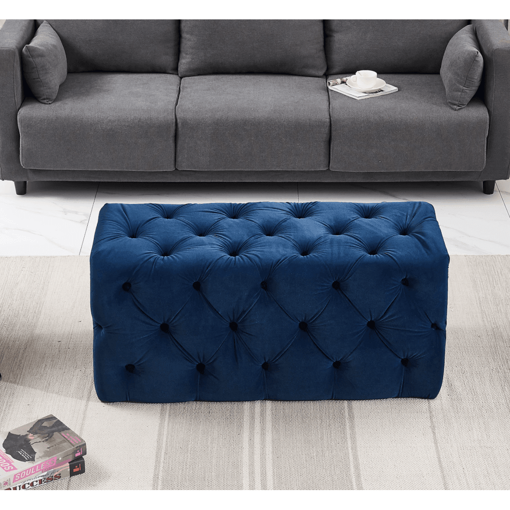 Melia Velvet Ottoman Bench PN Home