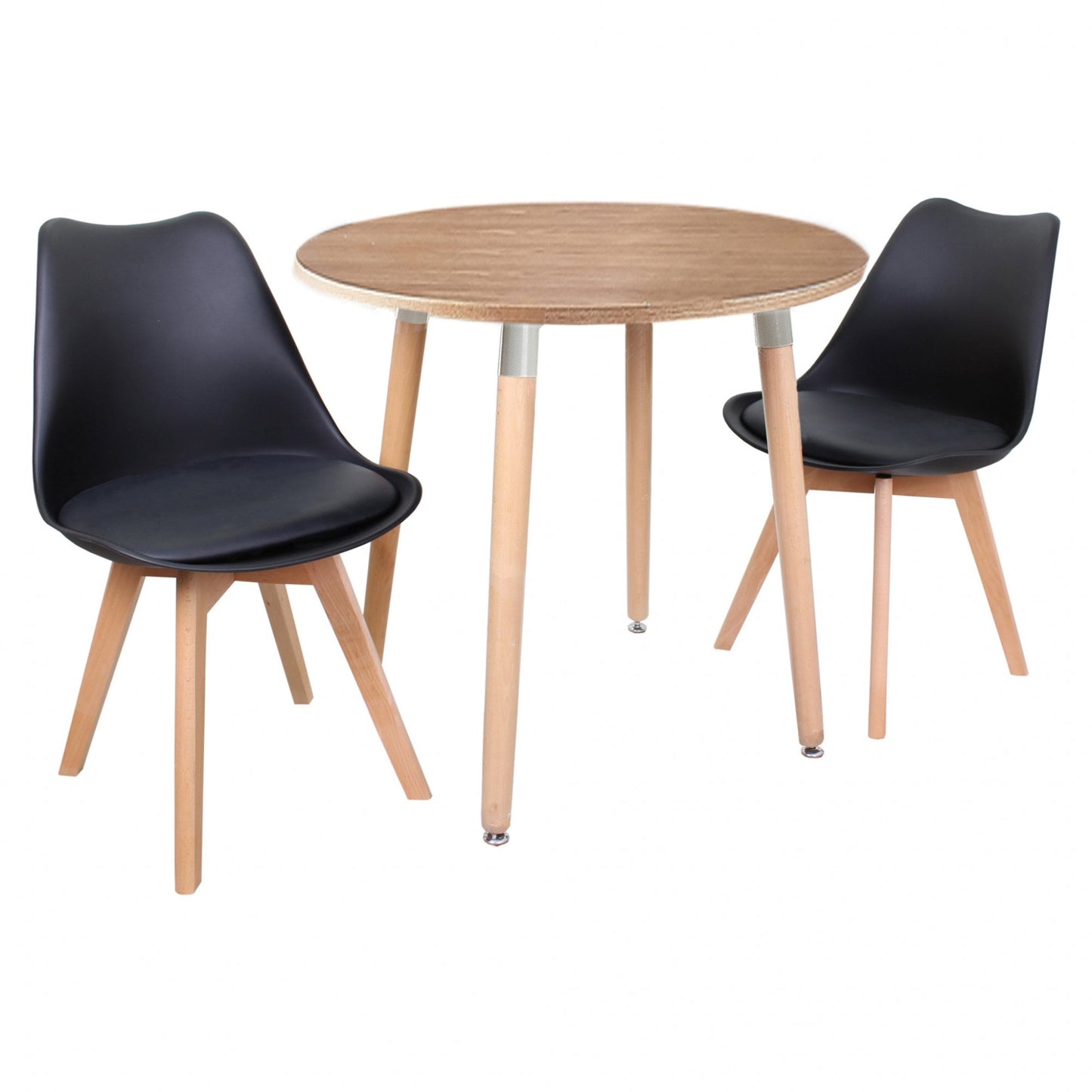 Jamie Lorenzo Halo Round Dining Set of 2 PN Home