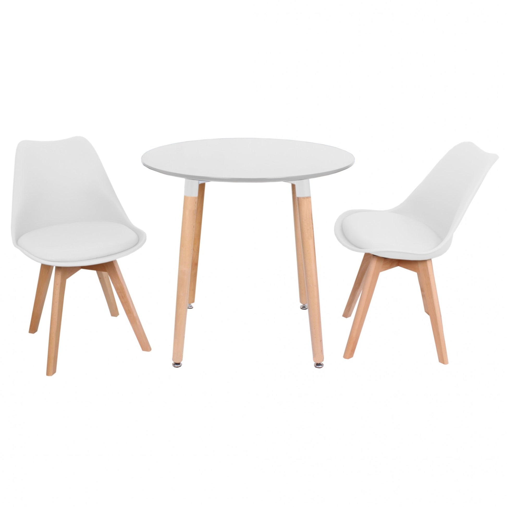 Jamie Lorenzo Halo Round Dining Set of 2 PN Home