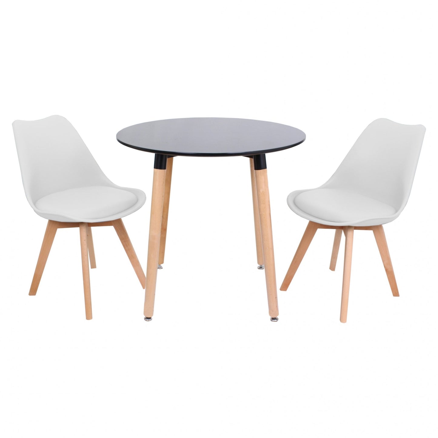 Jamie Lorenzo Halo Round Dining Set of 2 PN Home