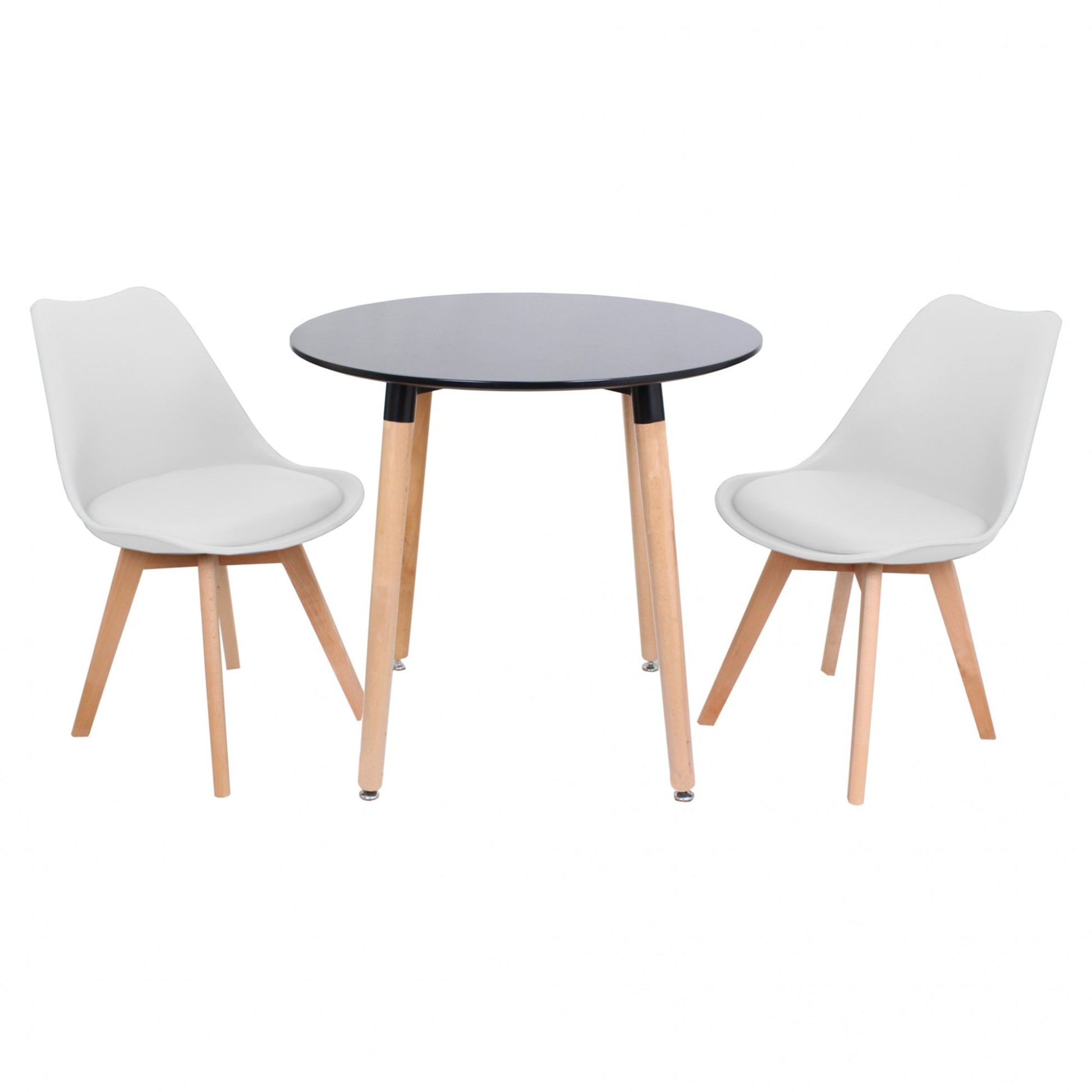 Jamie Lorenzo Halo Round Dining Set of 2 PN Home