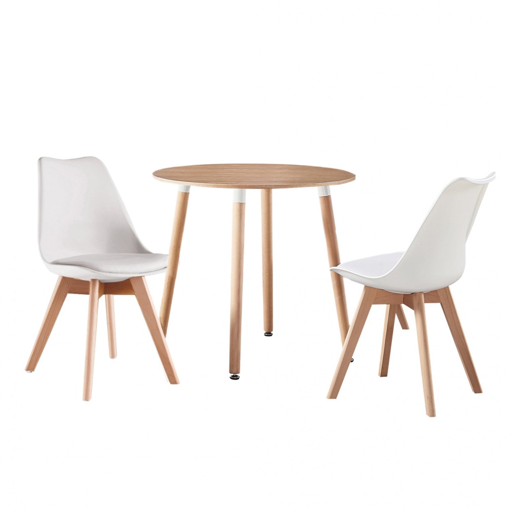 Jamie Lorenzo Halo Round Dining Set of 2 PN Home