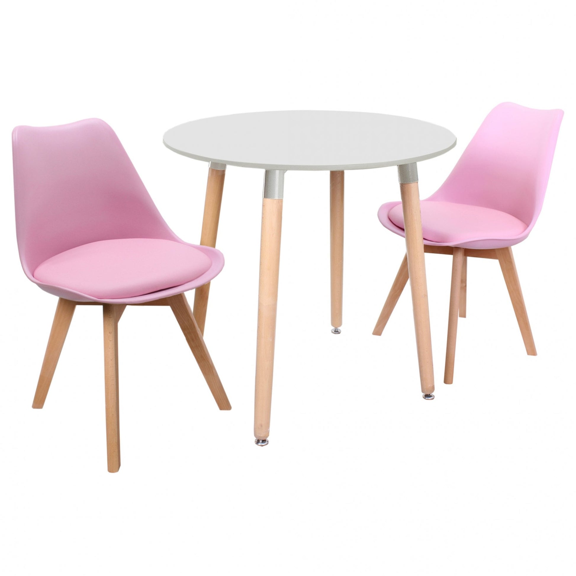 Jamie Lorenzo Halo Round Dining Set of 2 PN Home