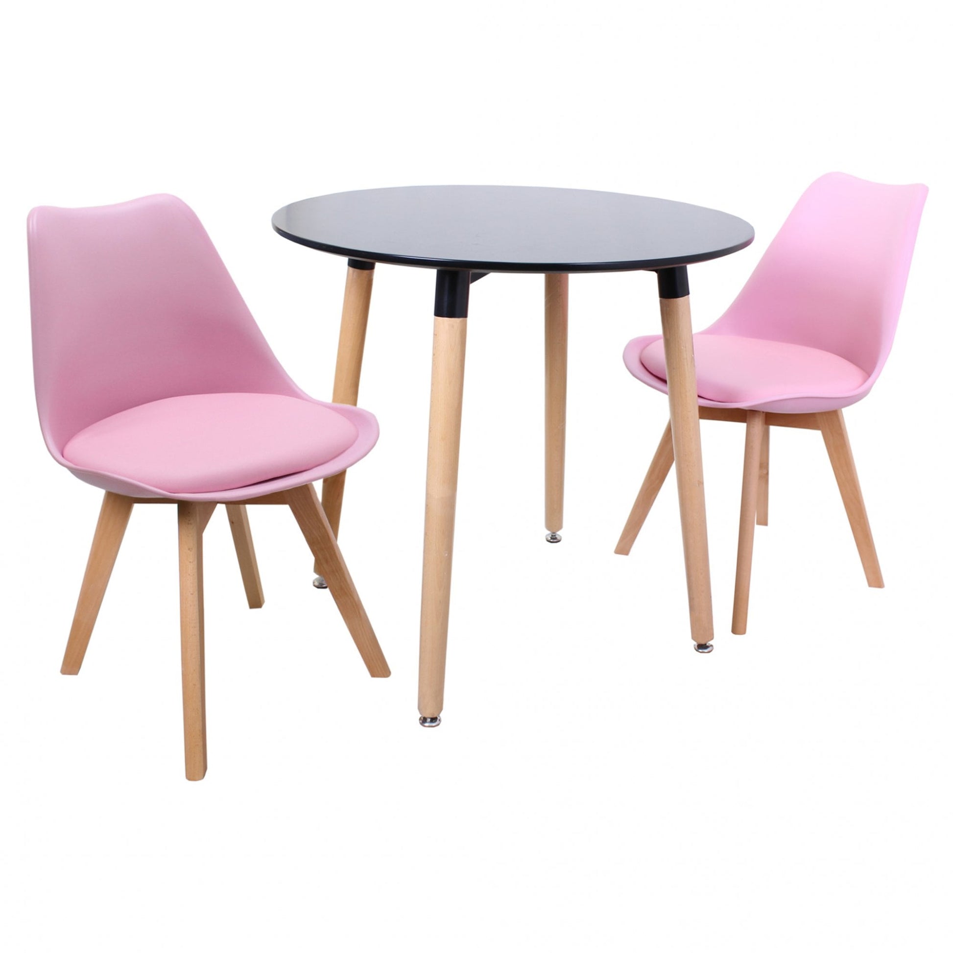 Jamie Lorenzo Halo Round Dining Set of 2 PN Home