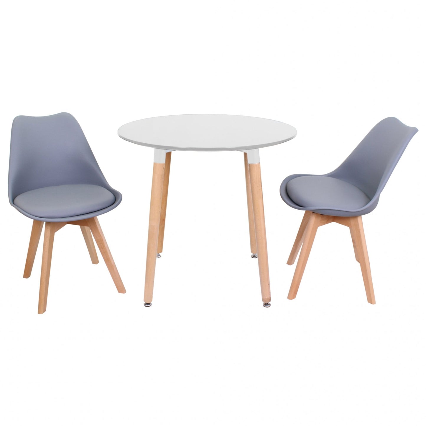 Jamie Lorenzo Halo Round Dining Set of 2 PN Home