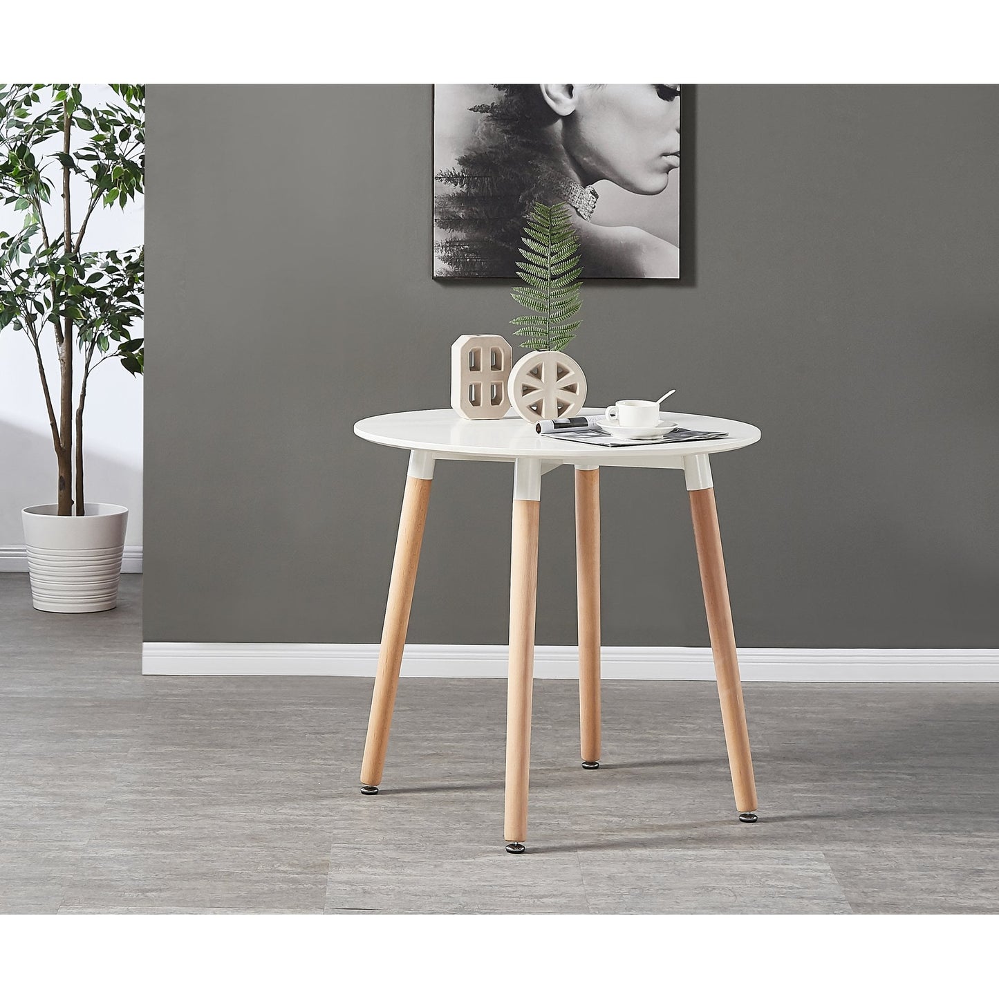 Jamie Lorenzo Halo Round Dining Set of 2 PN Home