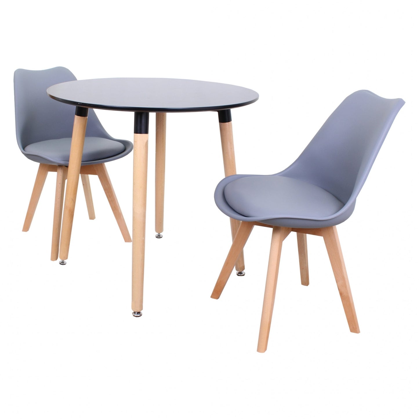 Jamie Lorenzo Halo Round Dining Set of 2 PN Home