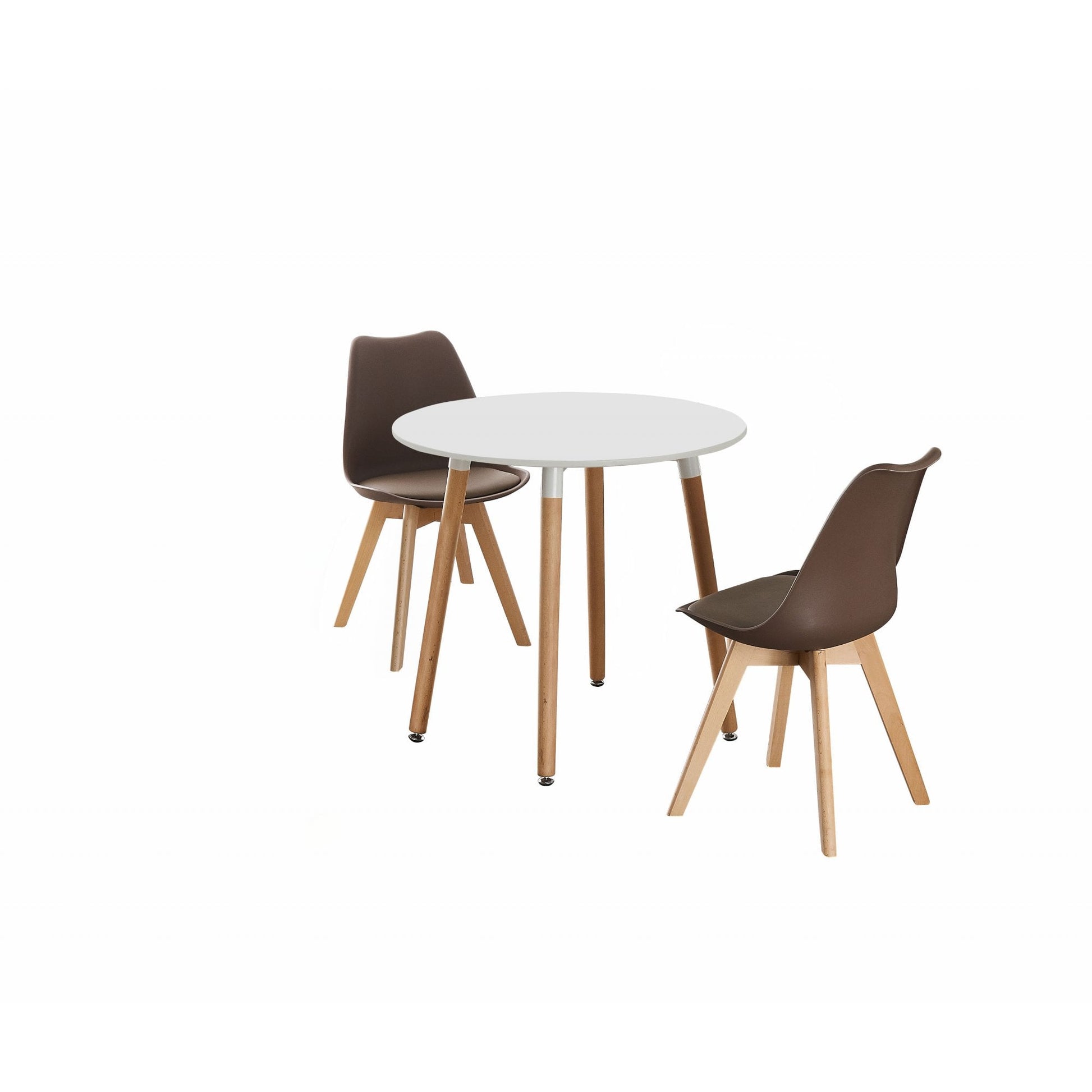 Jamie Lorenzo Halo Round Dining Set of 2 PN Home