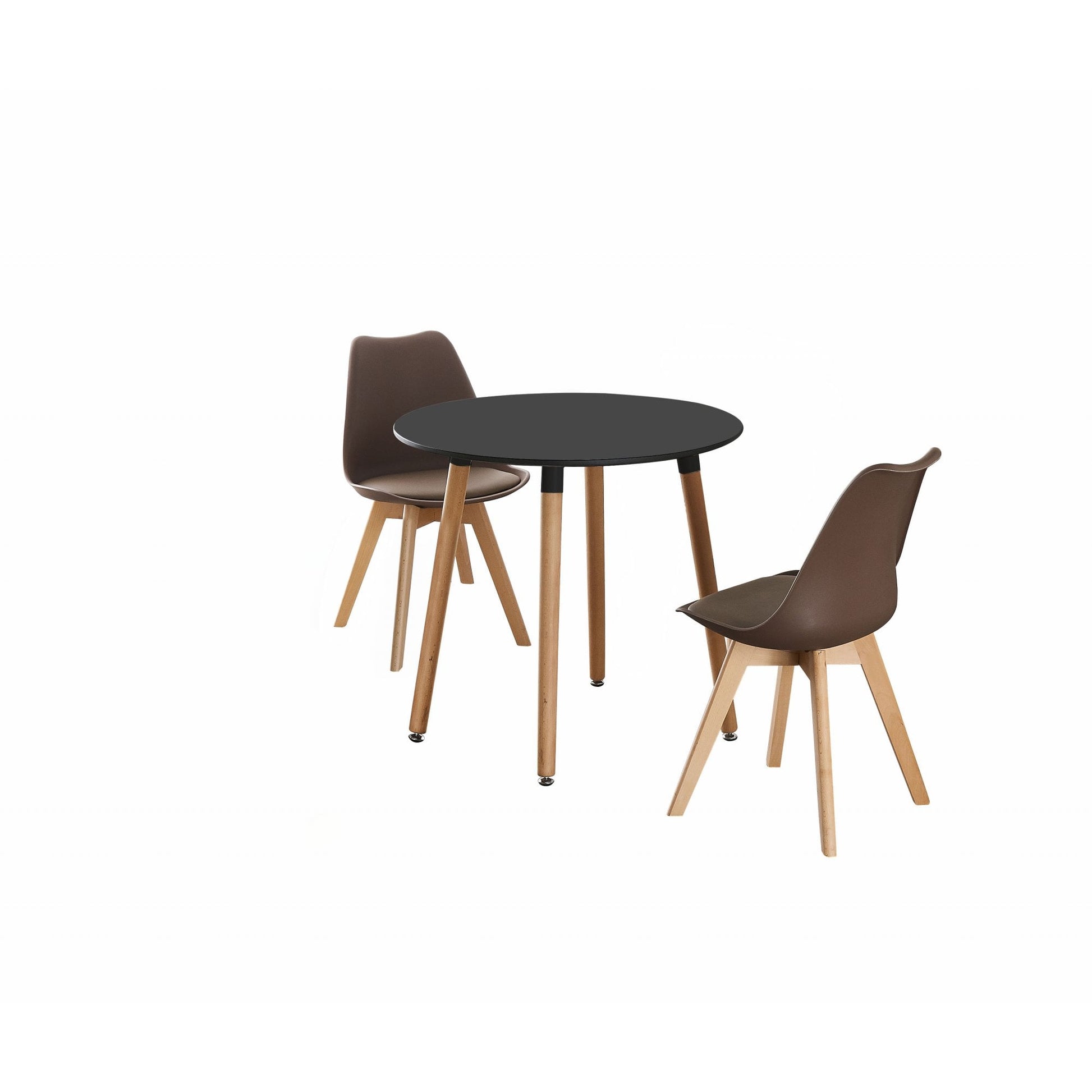 Jamie Lorenzo Halo Round Dining Set of 2 PN Home
