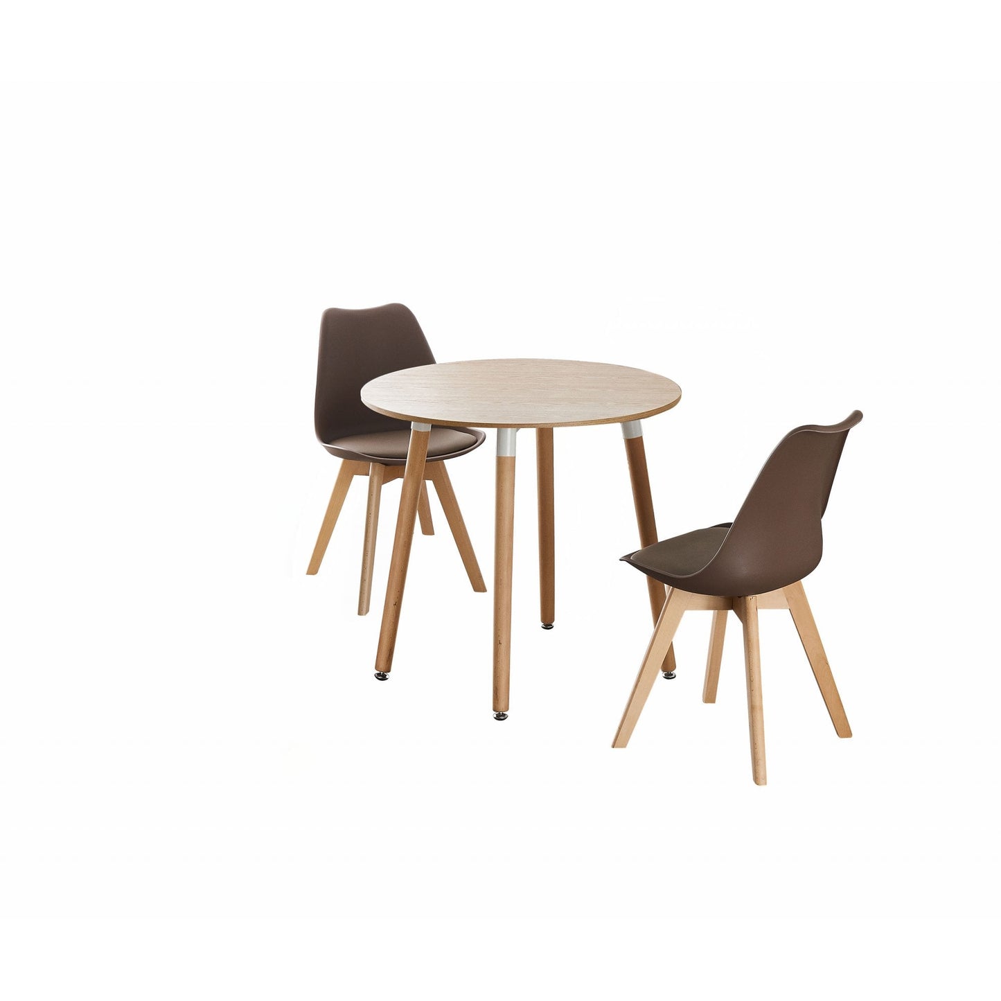 Jamie Lorenzo Halo Round Dining Set of 2 PN Home