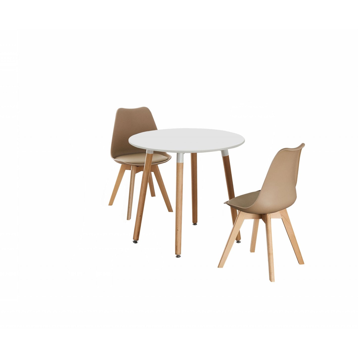 Jamie Lorenzo Halo Round Dining Set of 2 PN Home