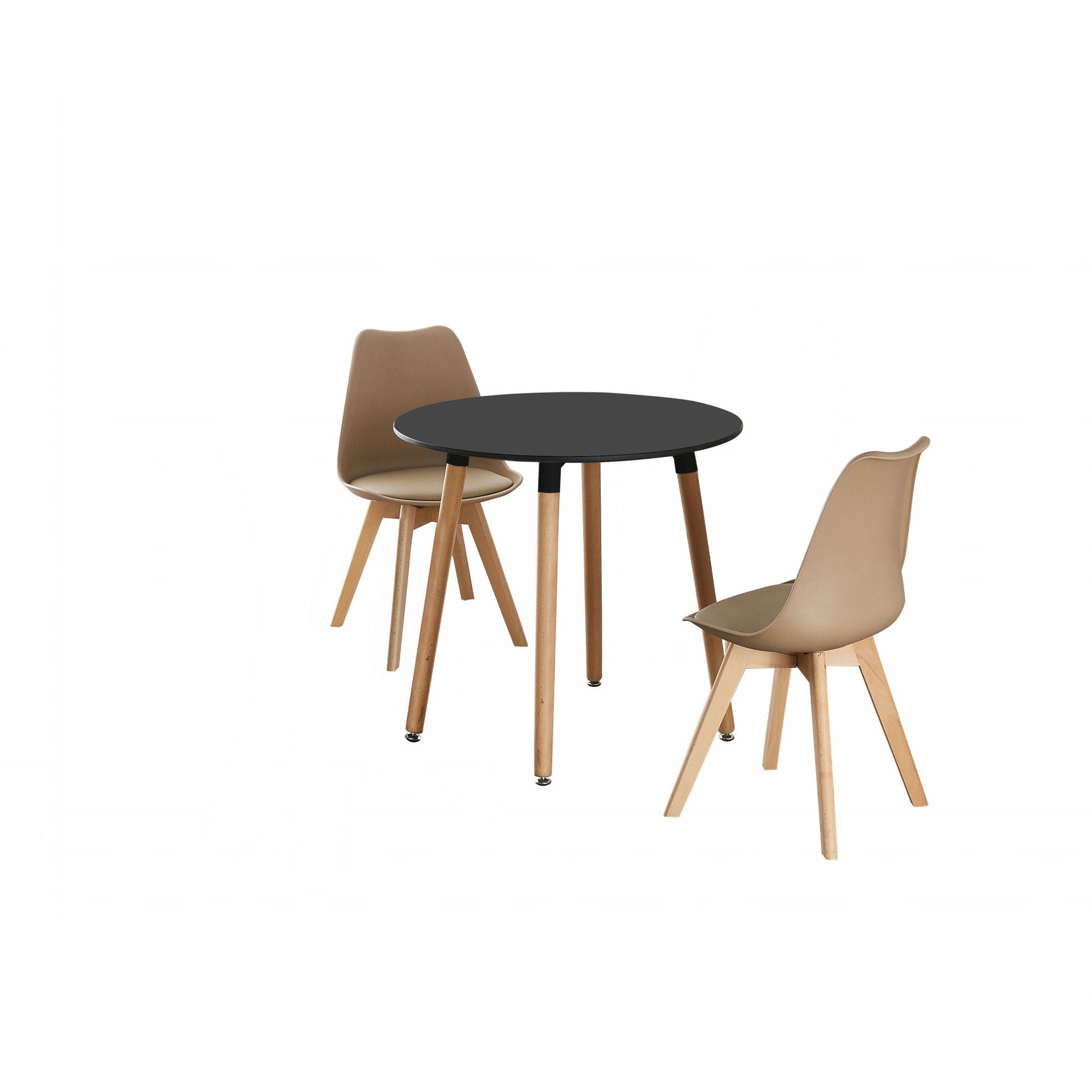 Jamie Lorenzo Halo Round Dining Set of 2 PN Home