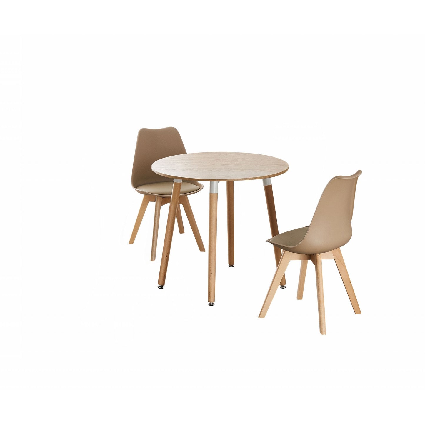 Jamie Lorenzo Halo Round Dining Set of 2 PN Home