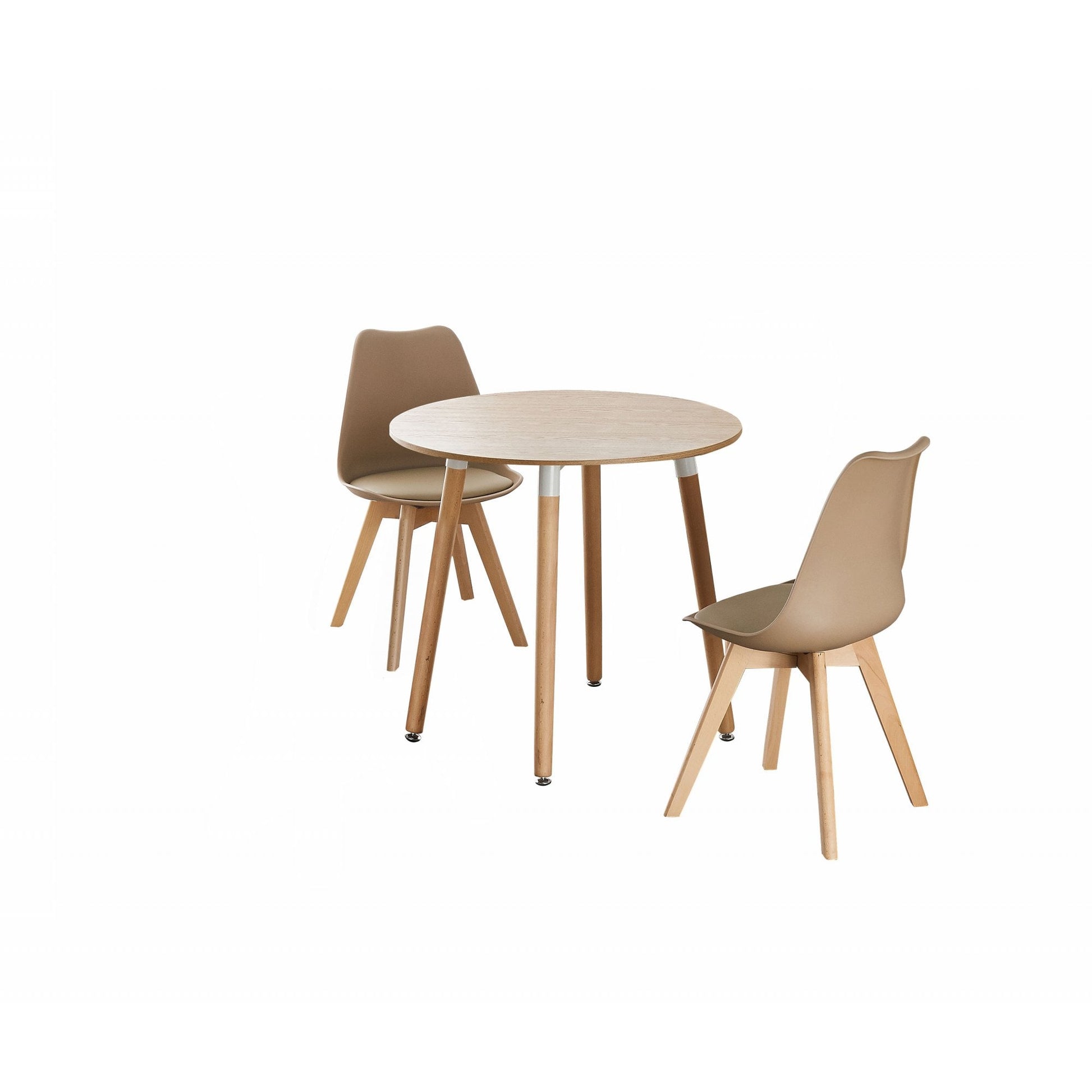 Jamie Lorenzo Halo Round Dining Set of 2 PN Home