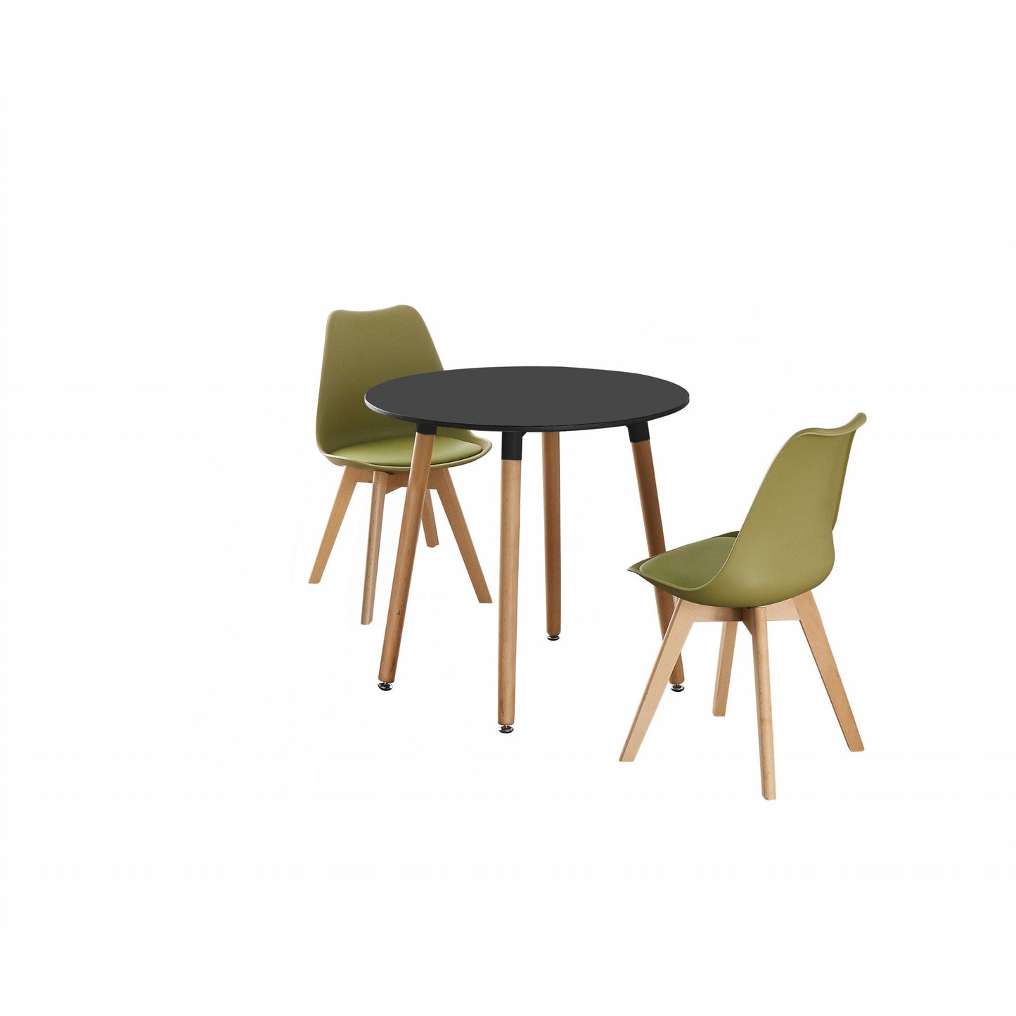 Jamie Lorenzo Halo Round Dining Set of 2 PN Home