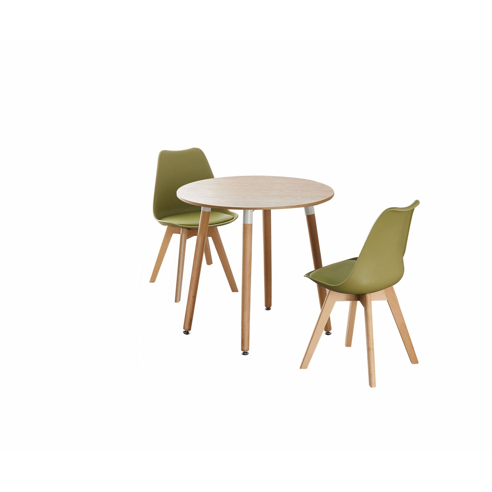 Jamie Lorenzo Halo Round Dining Set of 2 PN Home