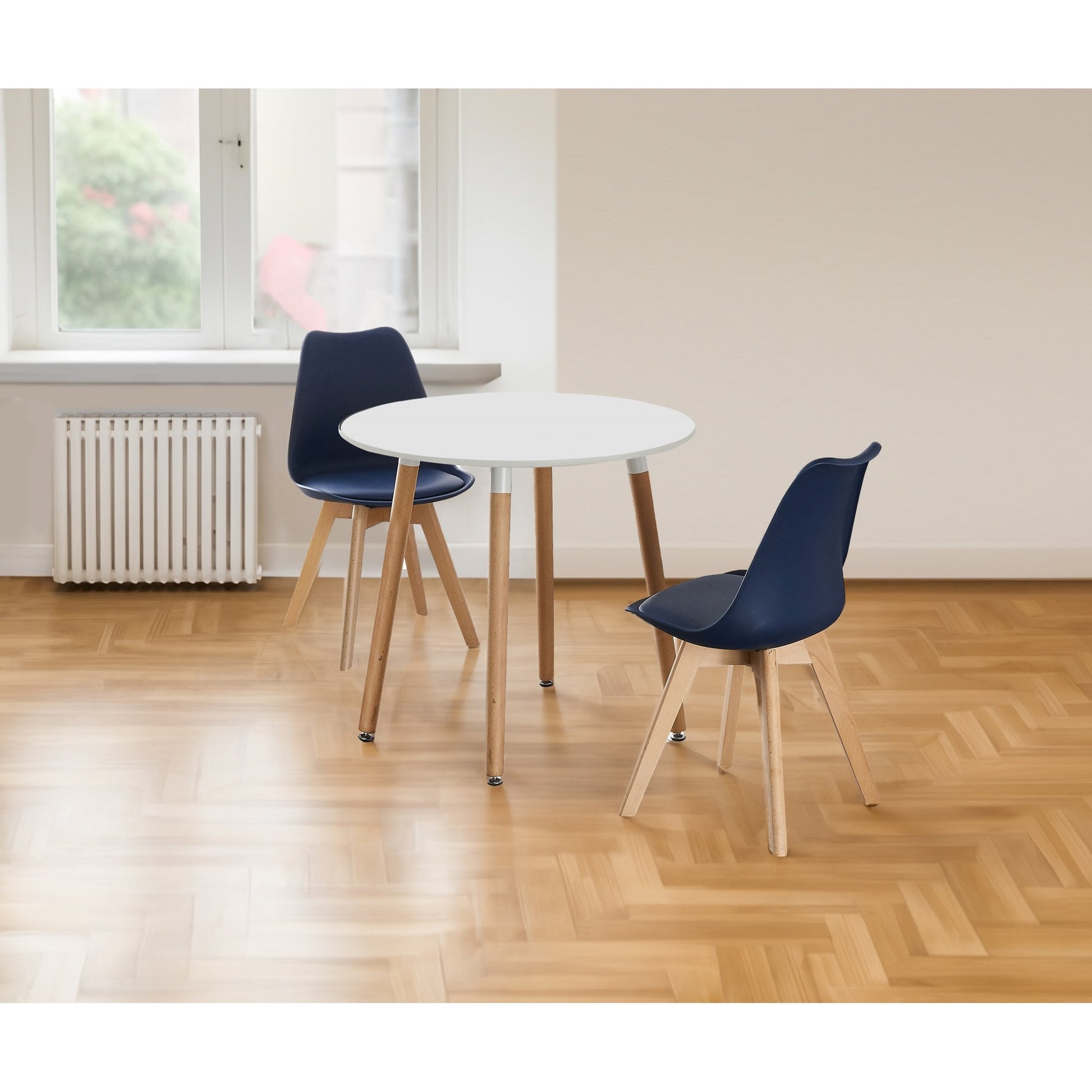 Jamie Lorenzo Halo Round Dining Set of 2 PN Home