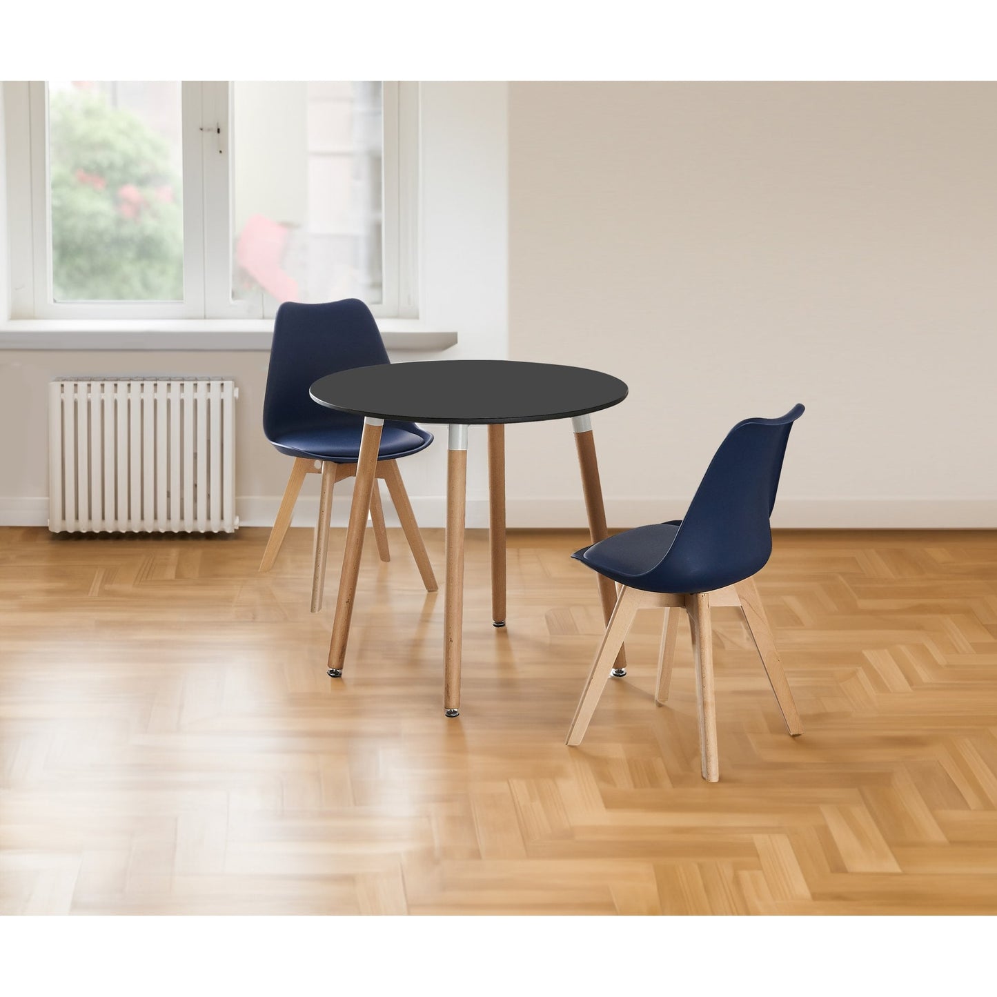 Jamie Lorenzo Halo Round Dining Set of 2 PN Home