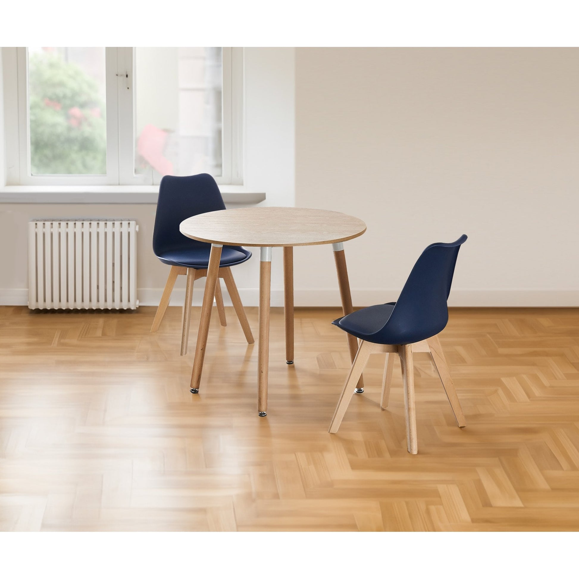 Jamie Lorenzo Halo Round Dining Set of 2 PN Home