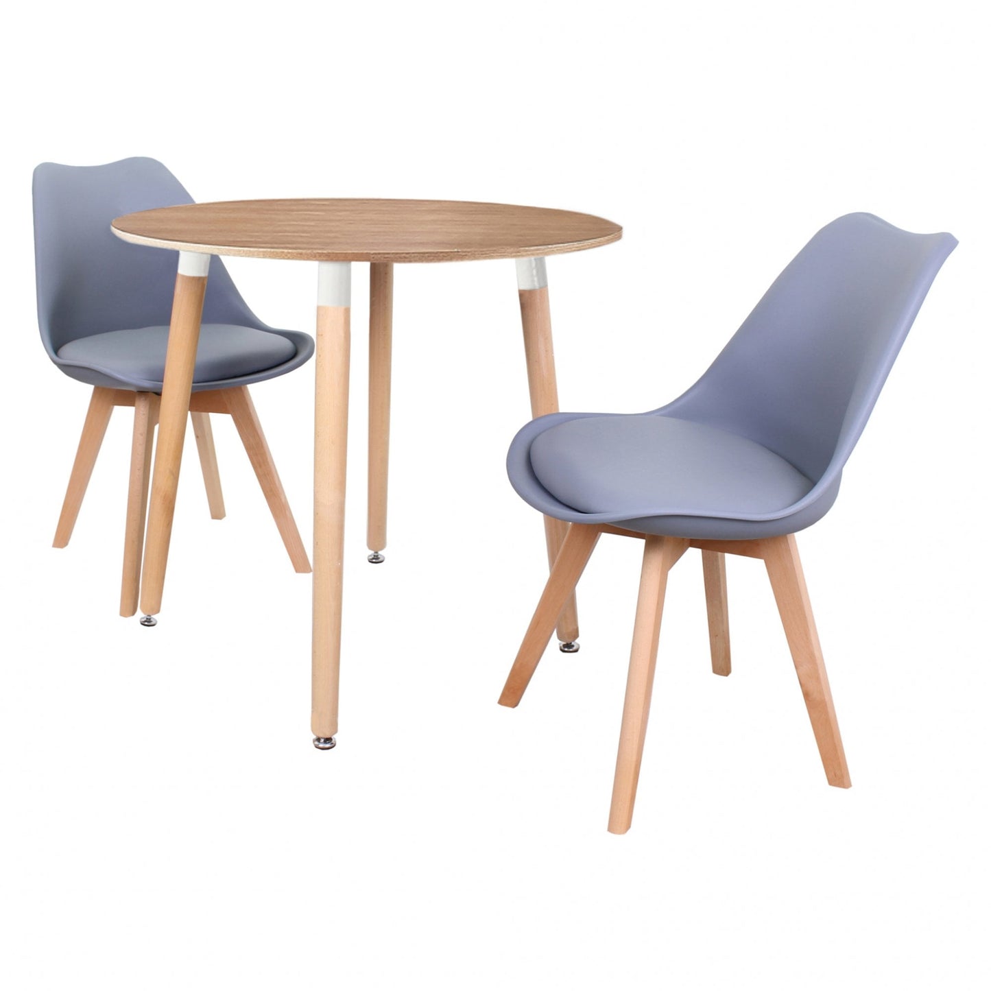 Jamie Lorenzo Halo Round Dining Set of 2 PN Home