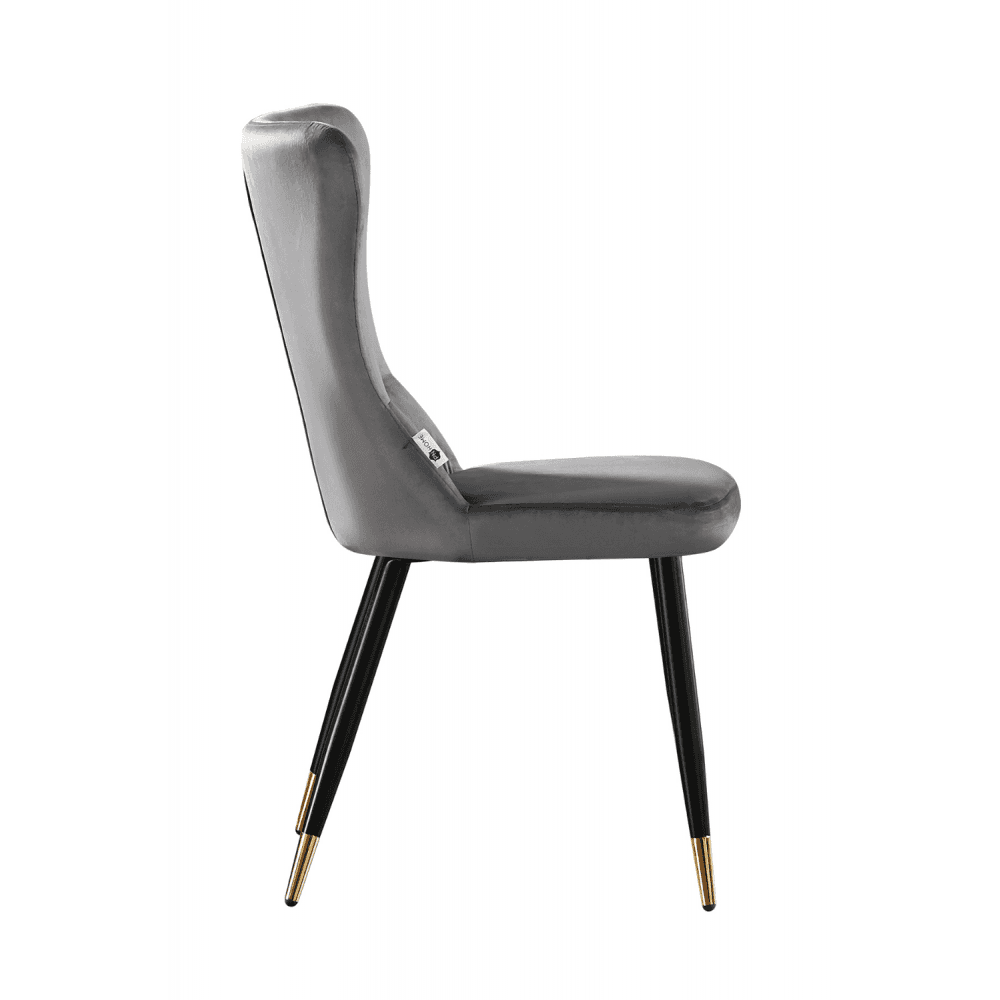 New York LUX Velvet Dining Chair with Metal Legs - Scandinavian Inspired PN Home