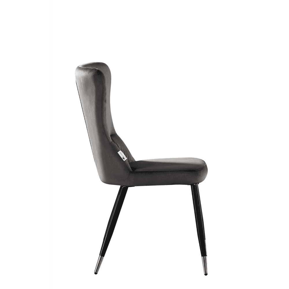 New York LUX Velvet Dining Chair with Metal Legs - Scandinavian Inspired PN Home