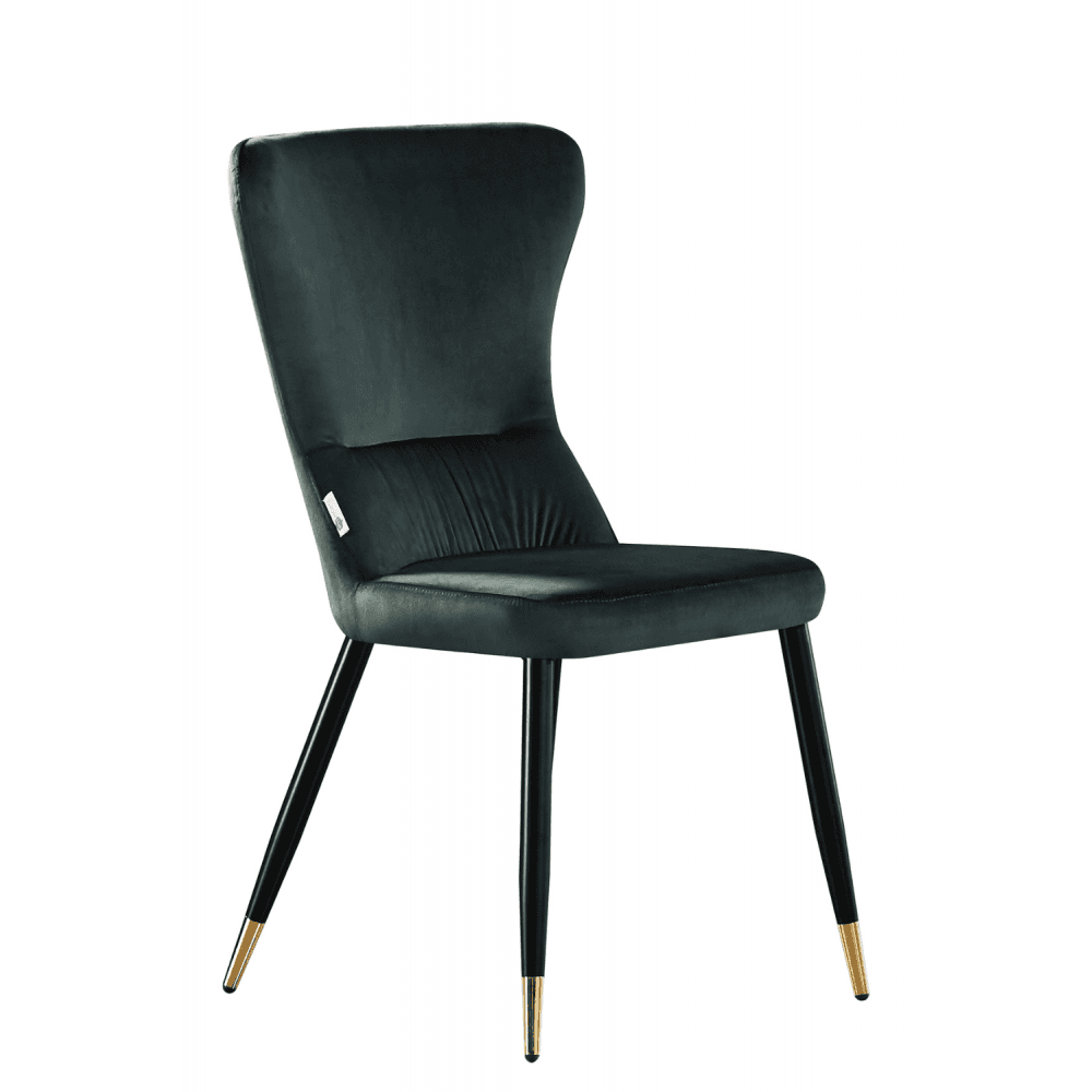 New York LUX Velvet Dining Chair with Metal Legs - Scandinavian Inspired PN Home