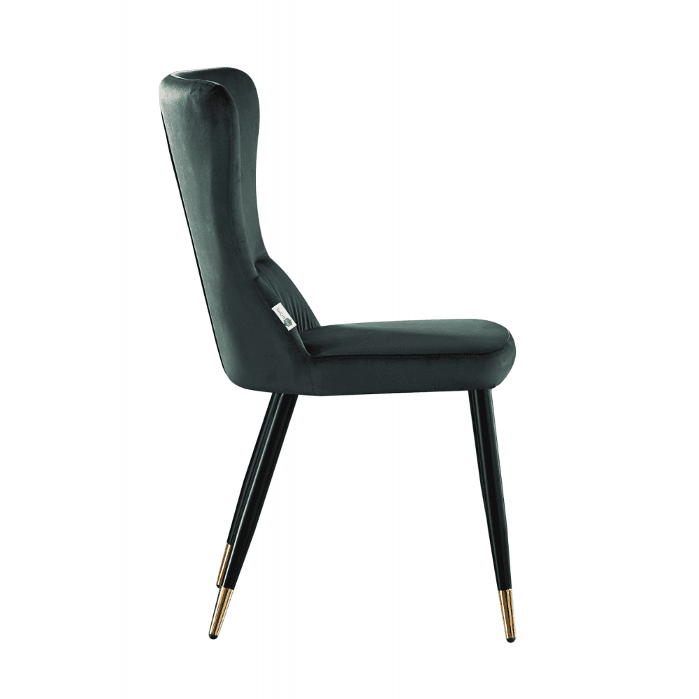 New York LUX Velvet Dining Chair with Metal Legs - Scandinavian Inspired PN Home