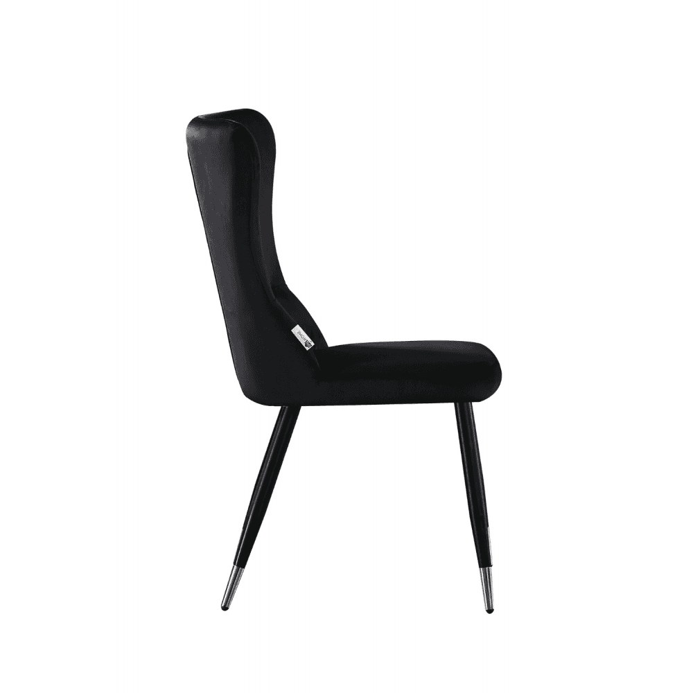 New York LUX Velvet Dining Chair with Metal Legs - Scandinavian Inspired PN Home