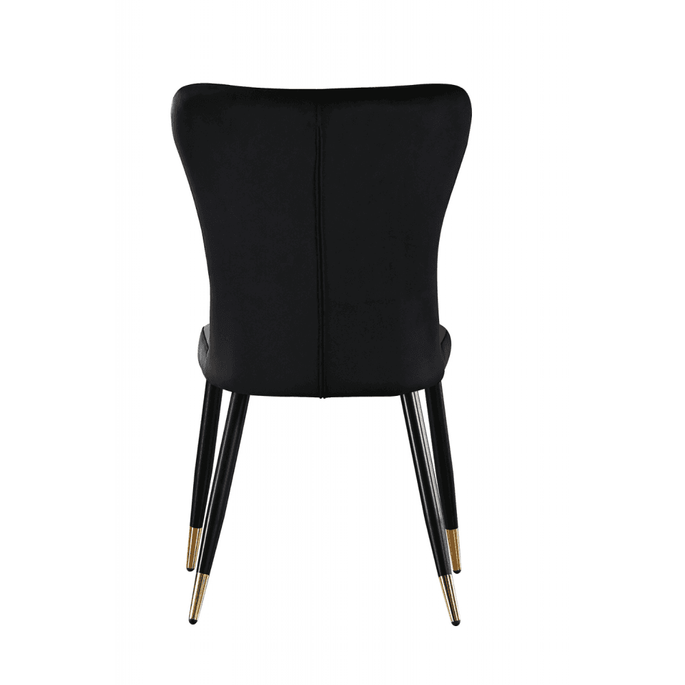 New York LUX Velvet Dining Chair with Metal Legs - Scandinavian Inspired PN Home