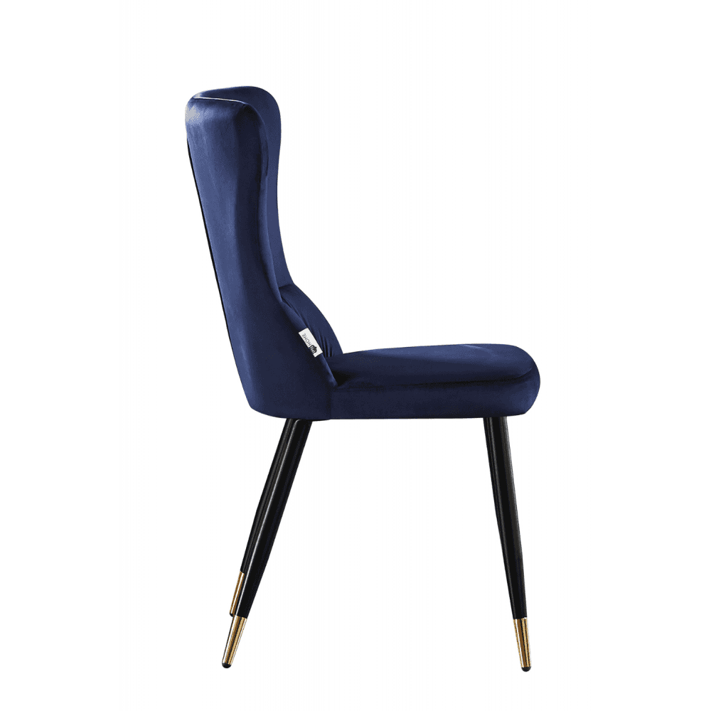 New York LUX Velvet Dining Chair with Metal Legs - Scandinavian Inspired PN Home