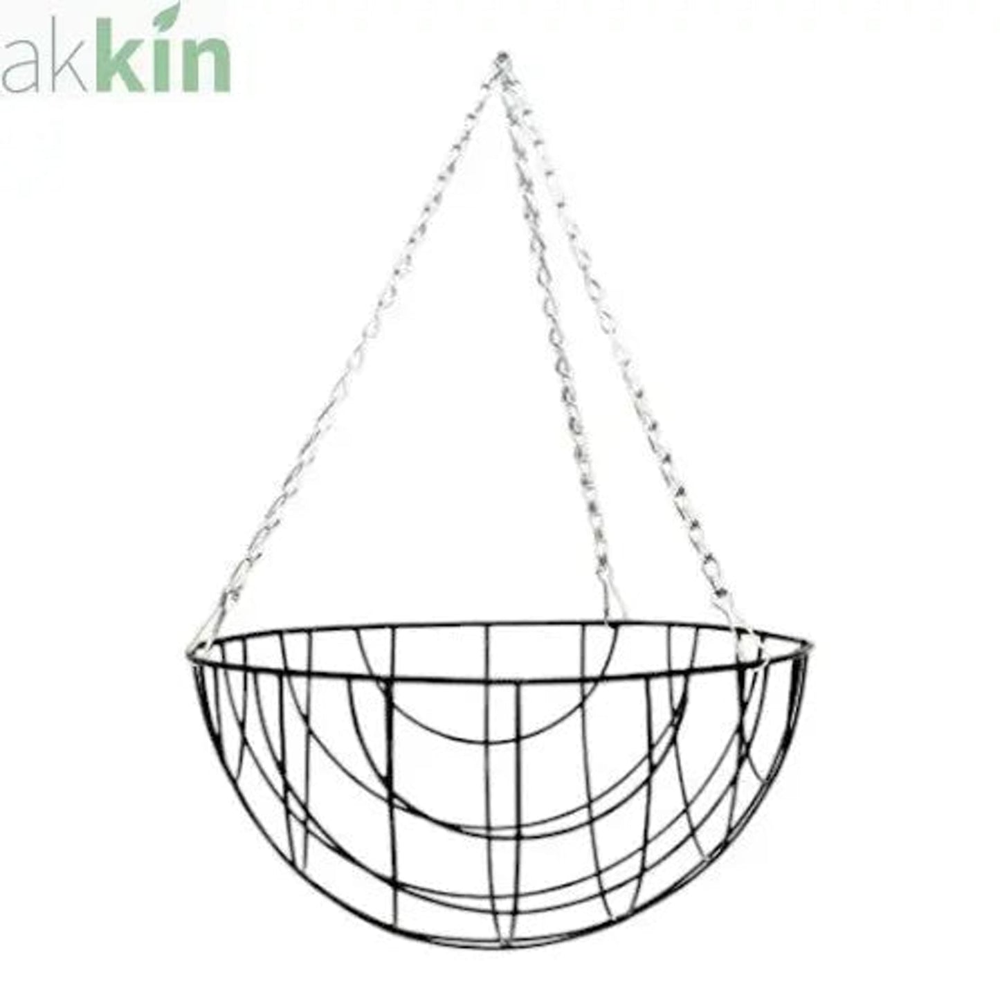 12Inch Round Bottom Wire Hanging Basket - AK Kin Garden Supplies