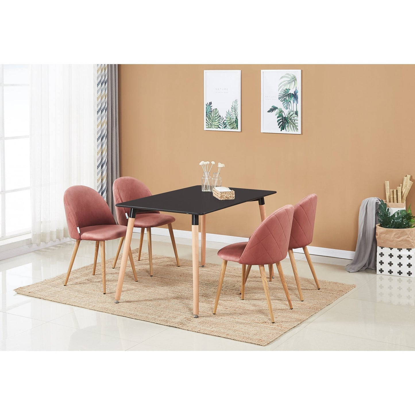 Lucia Velvet Dining Chair Set of 2 PN Home