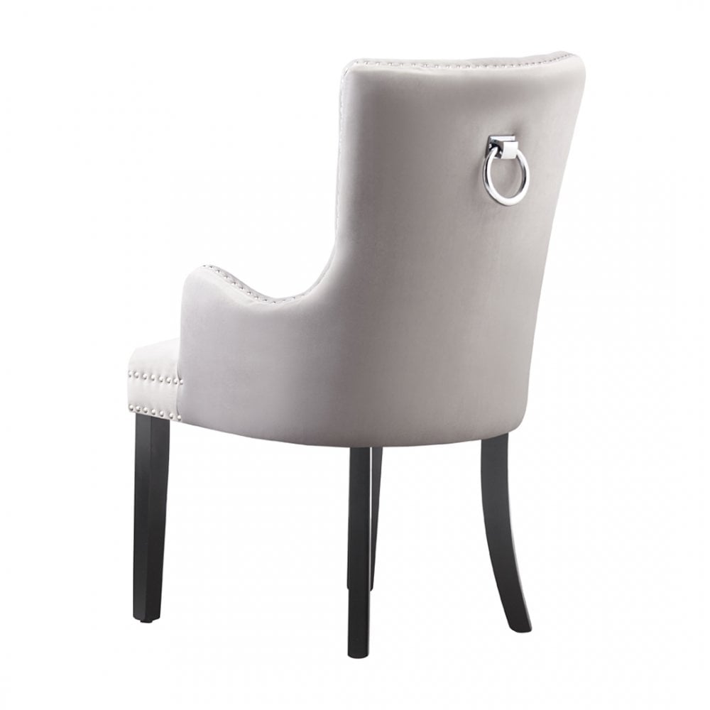 Windsor LUX Knocker Back Velvet Dining Chair w/ Armrests PN Home
