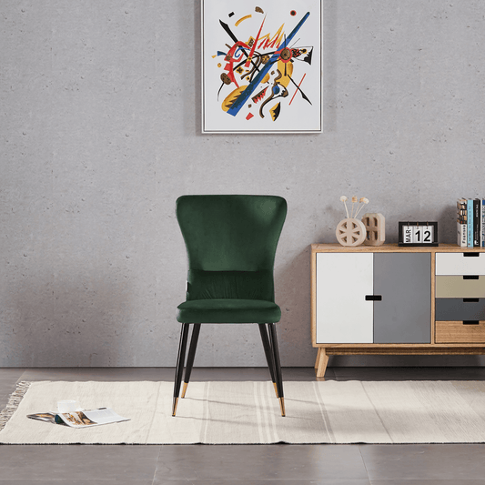 New York LUX Velvet Dining Chair with Metal Legs - Scandinavian Inspired PN Home