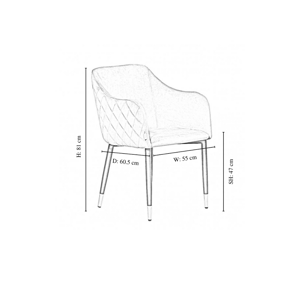 Verona LUX velvet dining chair PN Home