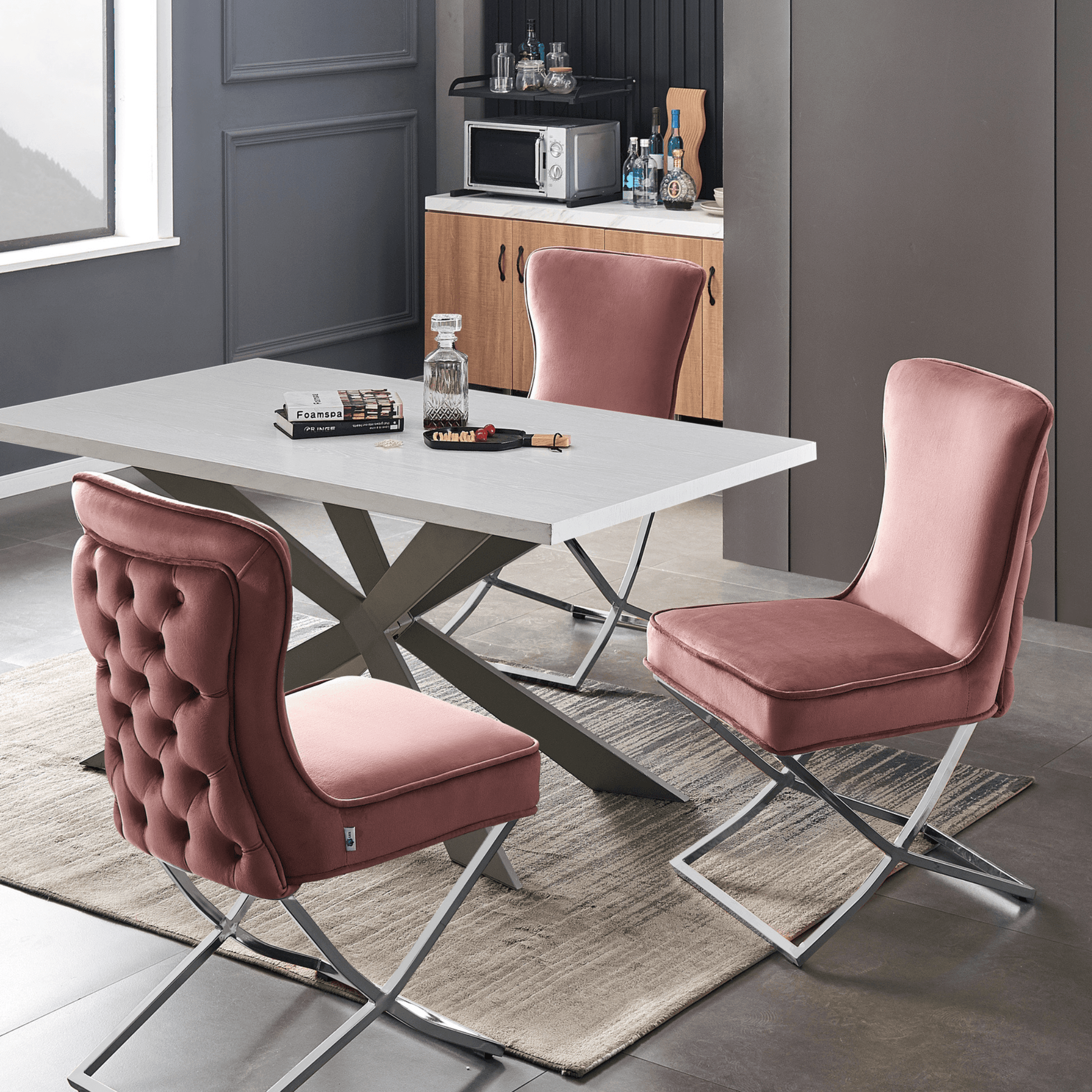 Trafalgar Velvet Dining Chair PN Home