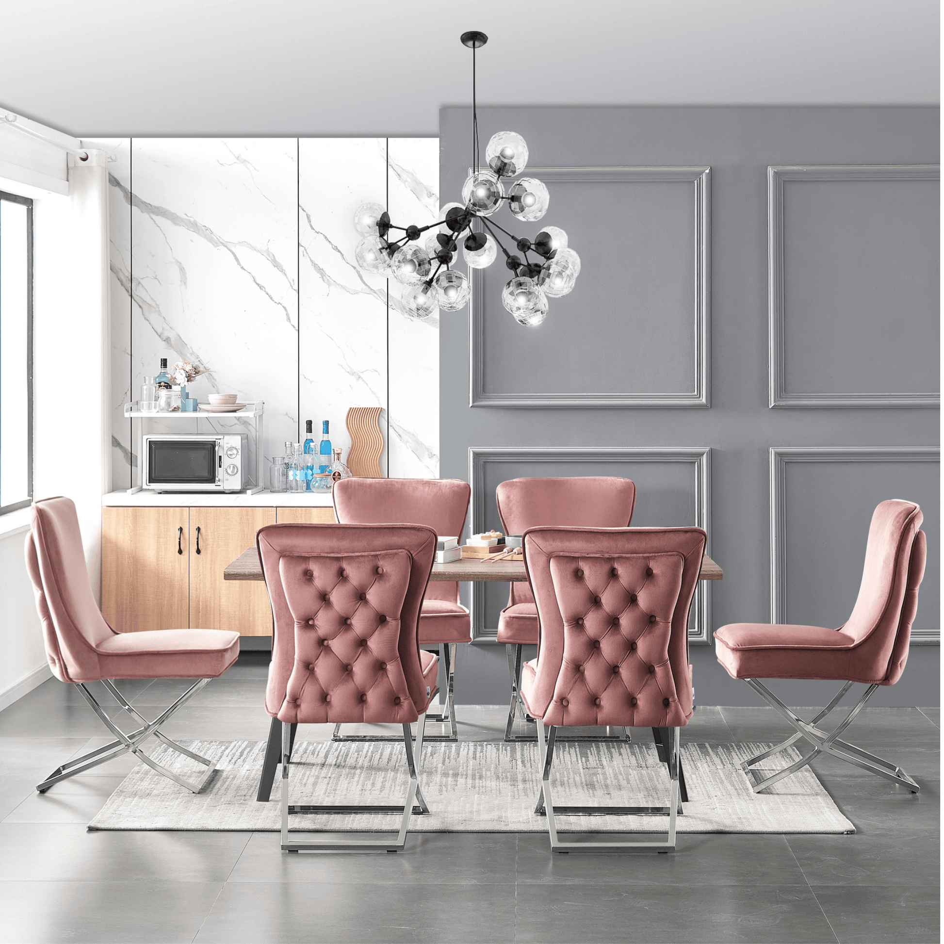 Trafalgar Velvet Dining Chair PN Home