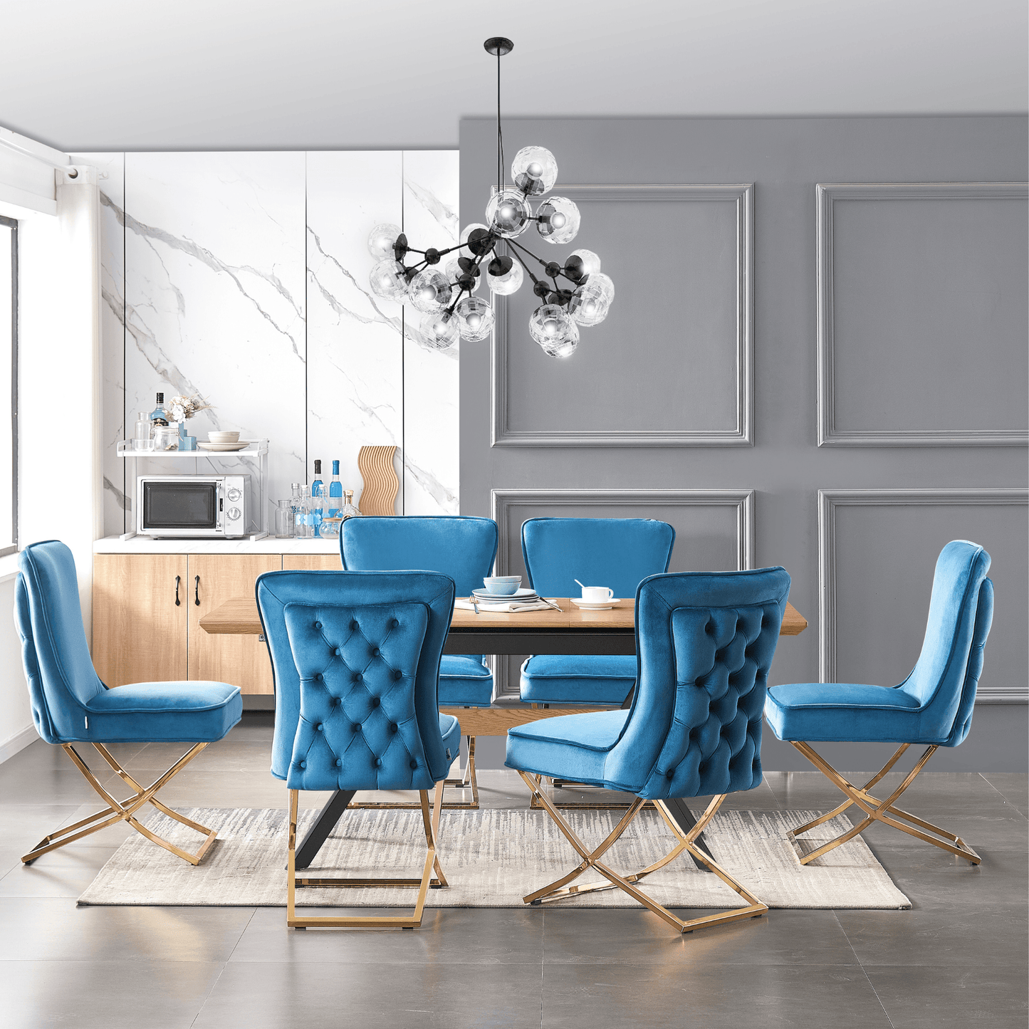 Trafalgar Velvet Dining Chair PN Home