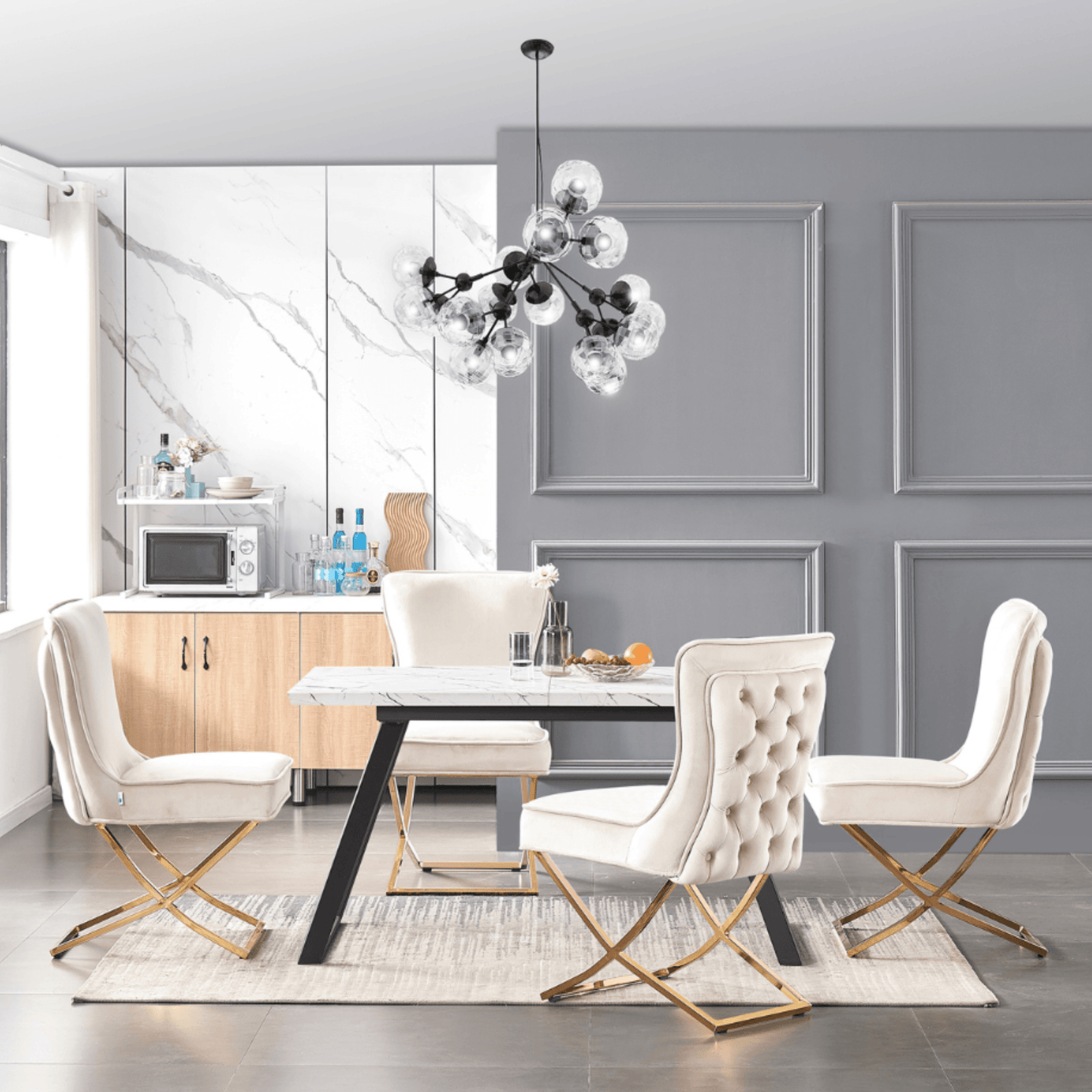 Trafalgar Velvet Dining Chair PN Home