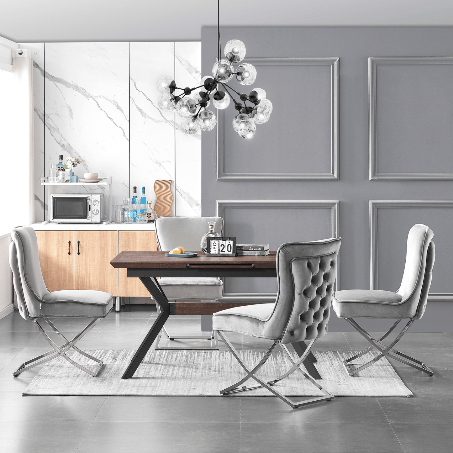 Trafalgar Velvet Dining Chair PN Home