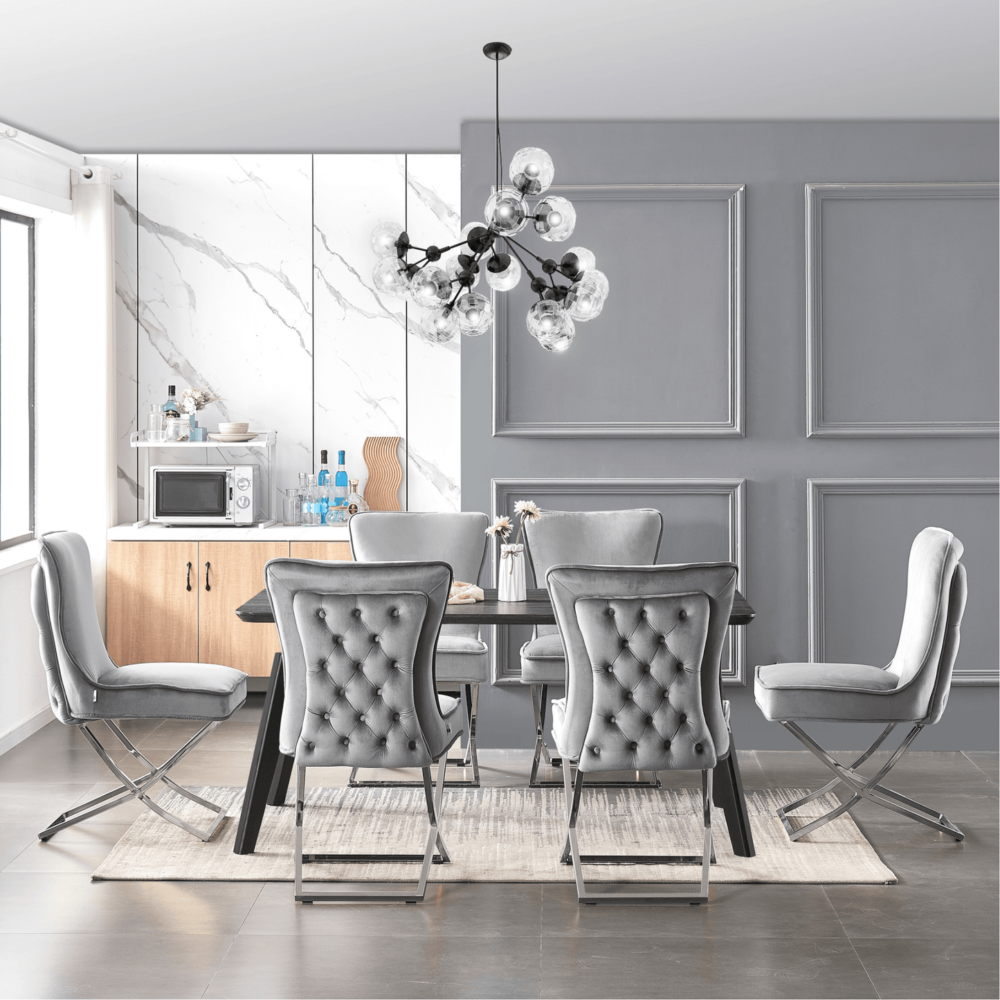 Trafalgar Velvet Dining Chair PN Home