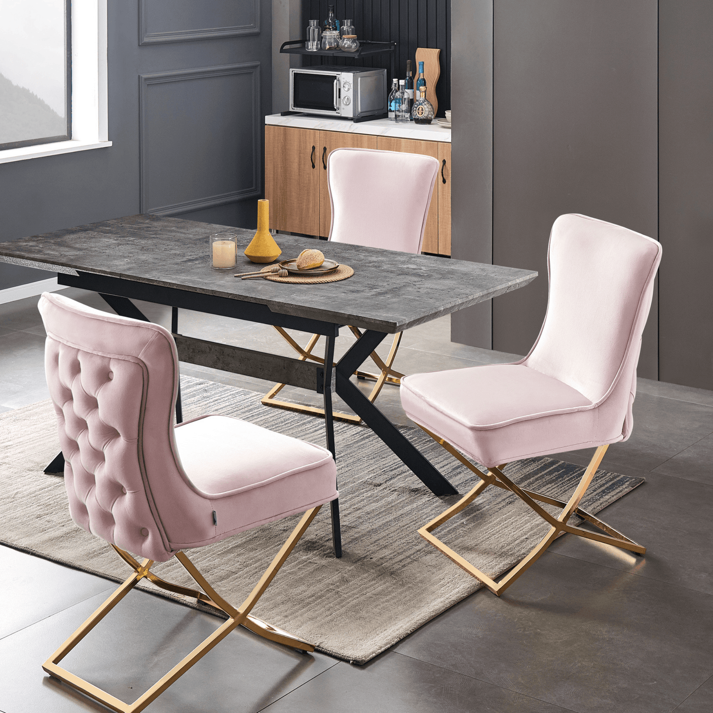 Trafalgar Velvet Dining Chair PN Home