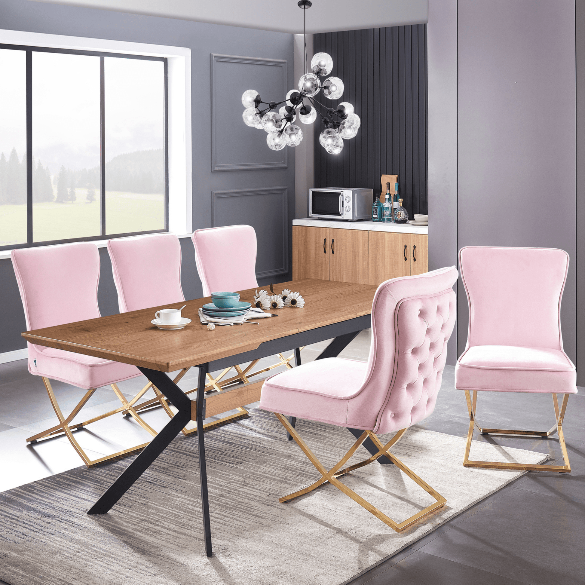 Trafalgar Velvet Dining Chair PN Home