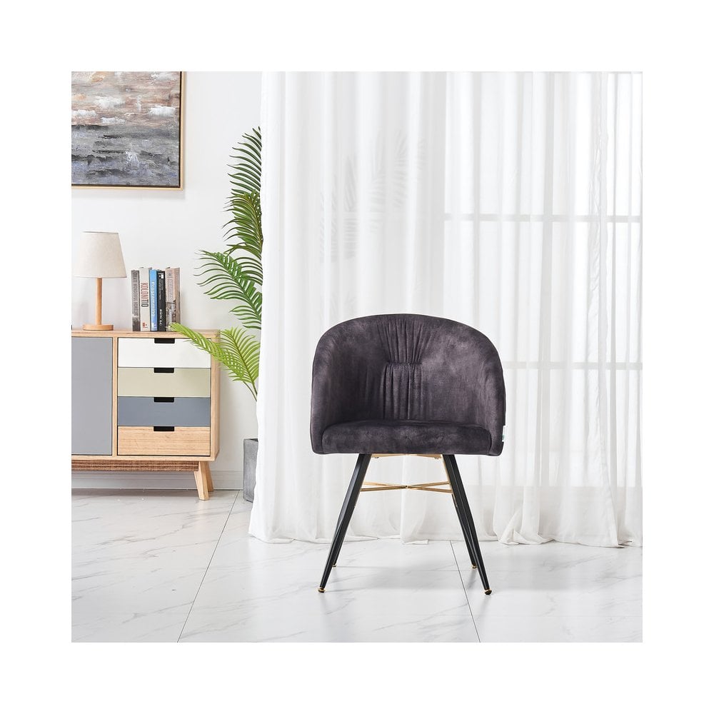 Vittorio LUX Velvet Dining Chair with Metal Legs - Perfect for Dining Room Living Room PN Home
