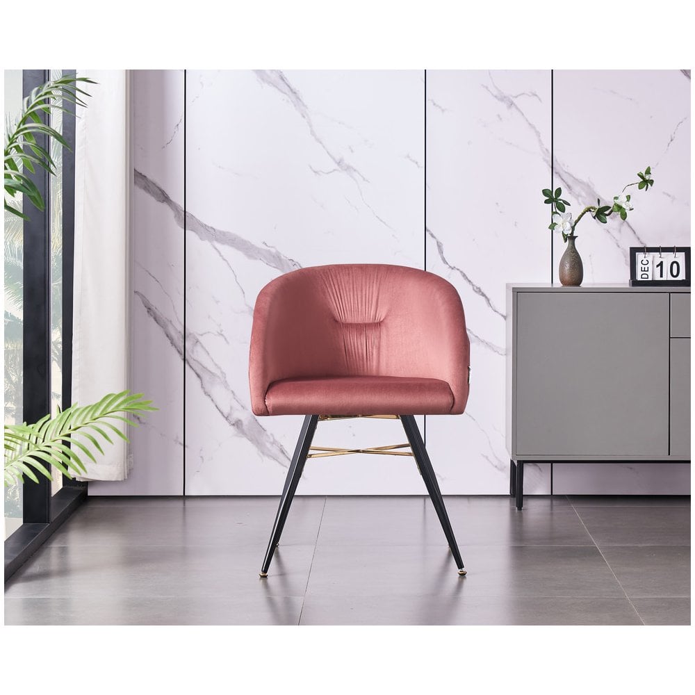 Vittorio LUX Velvet Dining Chair with Metal Legs - Perfect for Dining Room Living Room PN Home