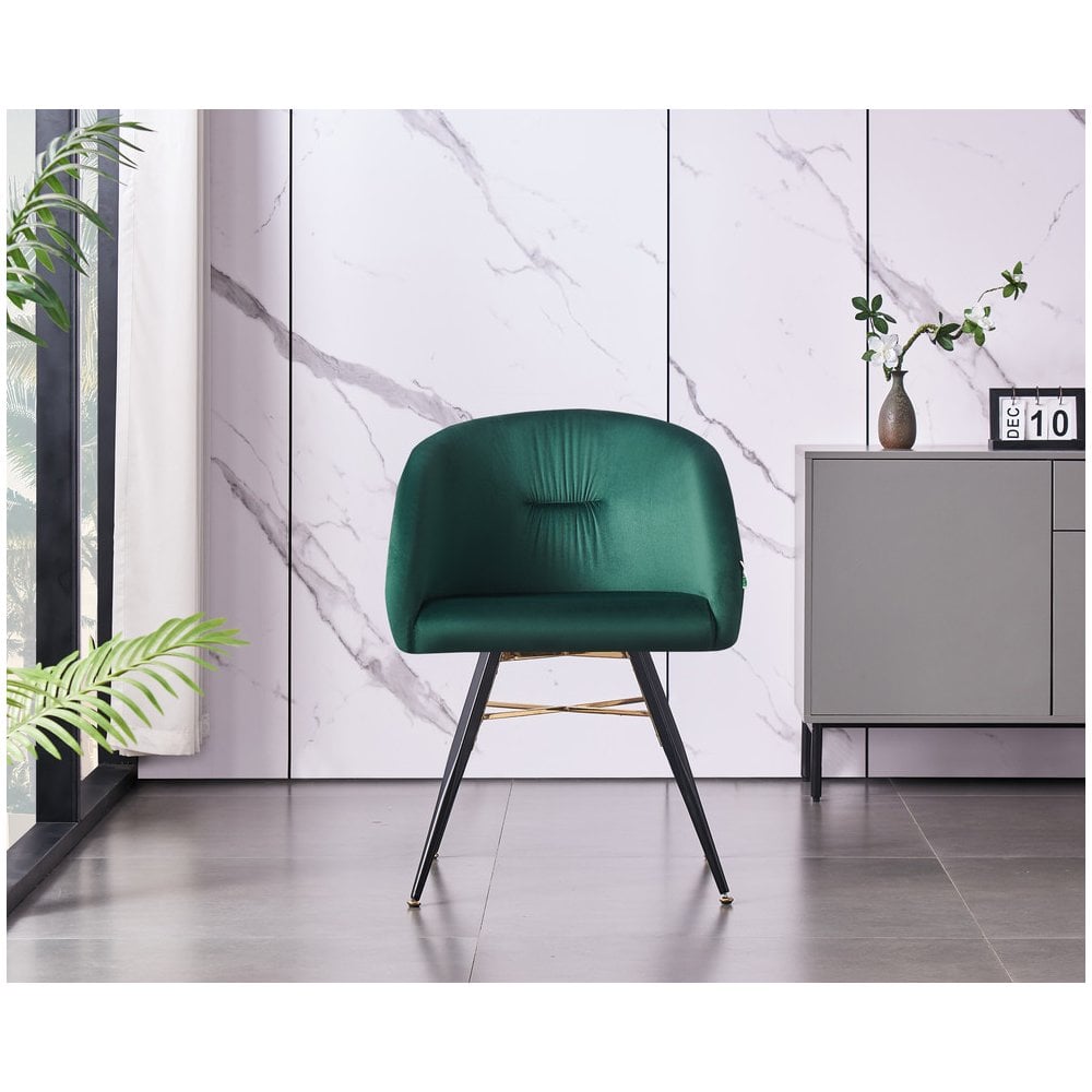 Vittorio LUX Velvet Dining Chair with Metal Legs - Perfect for Dining Room Living Room PN Home