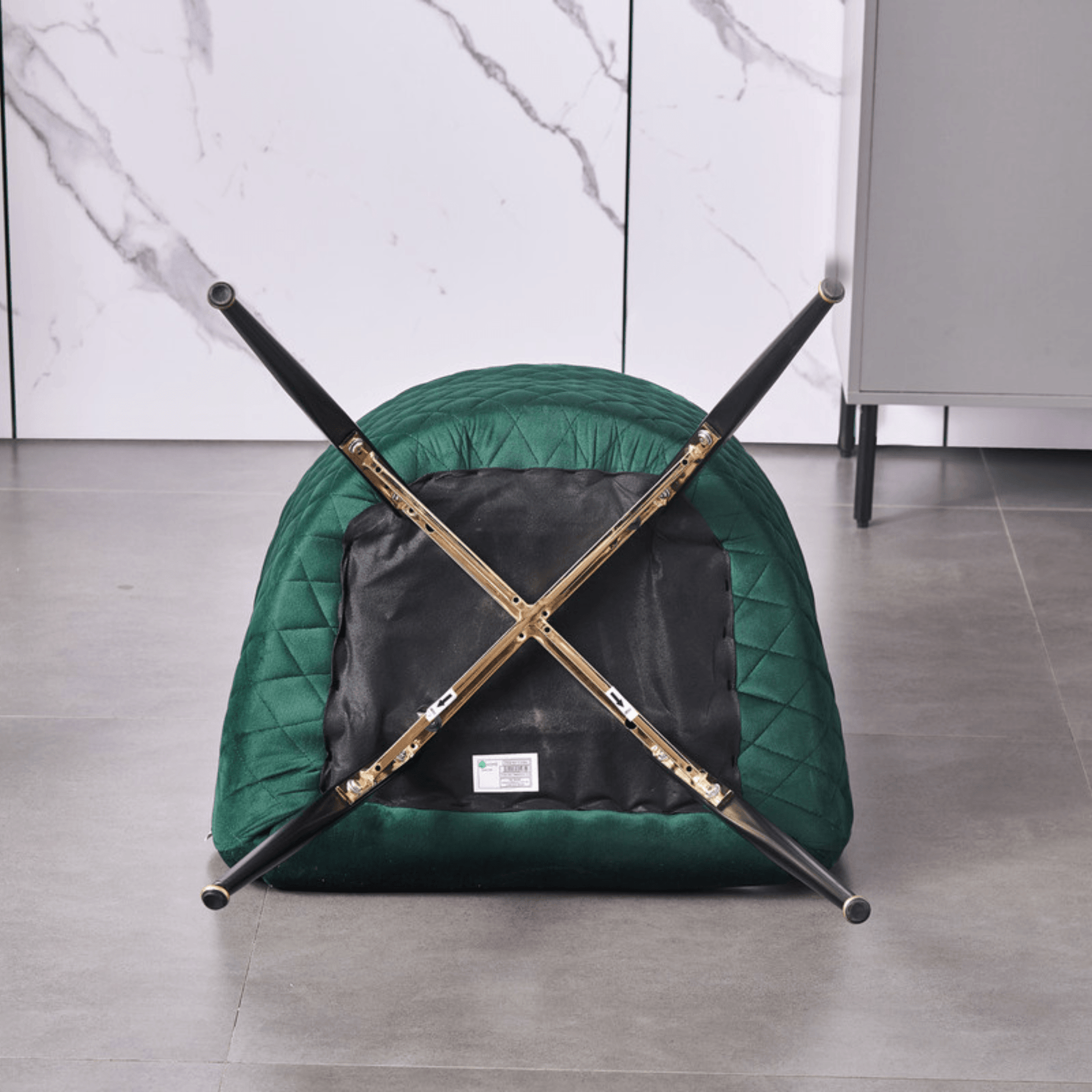 Vittorio LUX Velvet Dining Chair with Metal Legs - Perfect for Dining Room Living Room PN Home