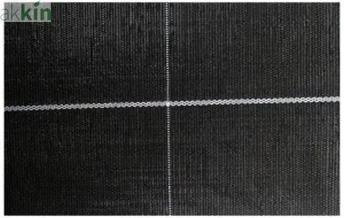 1m x 50m Roll Of 105gsm Black Ground Weed Matting Mulch Material - AK Kin Garden Supplies