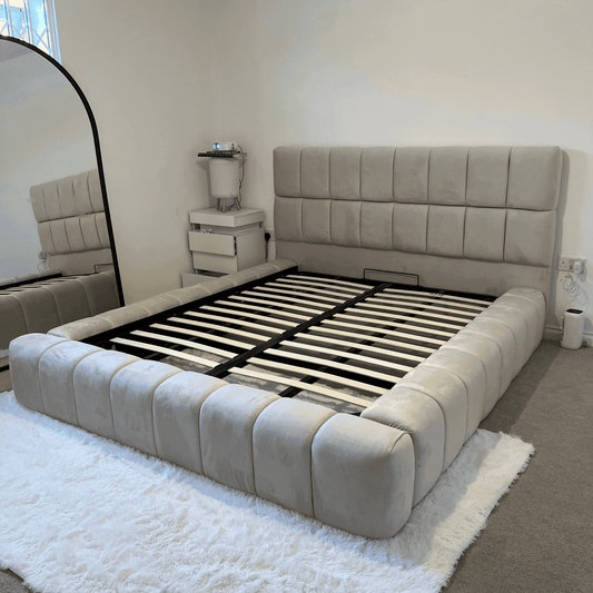 2025 Cube Ambassador Bed Frame – Bespoke Upholstered Bed UK Beds Direct ltd